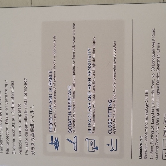 ⭐️New in Box Syncwire Tempered Glass Screen Protector for IPhone 14 Pro - Picture 4 of 4